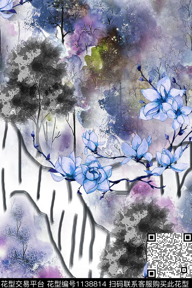 大牌风数码华亿平台花卉数码印花华亿平台下载（图片编号: 1138814） - 瓦栏（Walan）