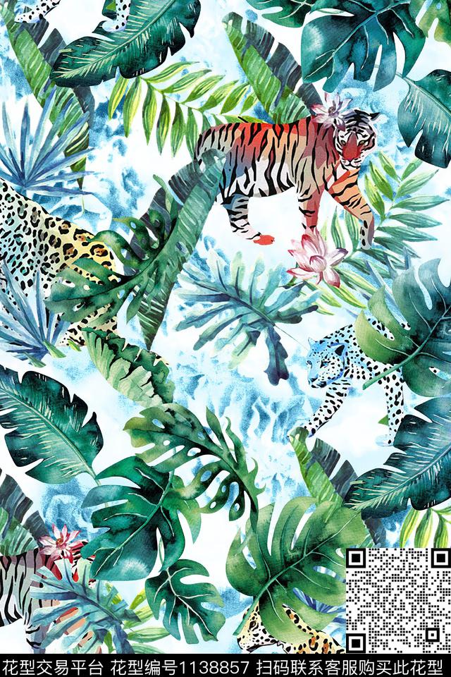 春夏华亿平台大牌风花卉数码印花华亿平台下载（图片编号: 1138857） - 瓦栏（Walan）