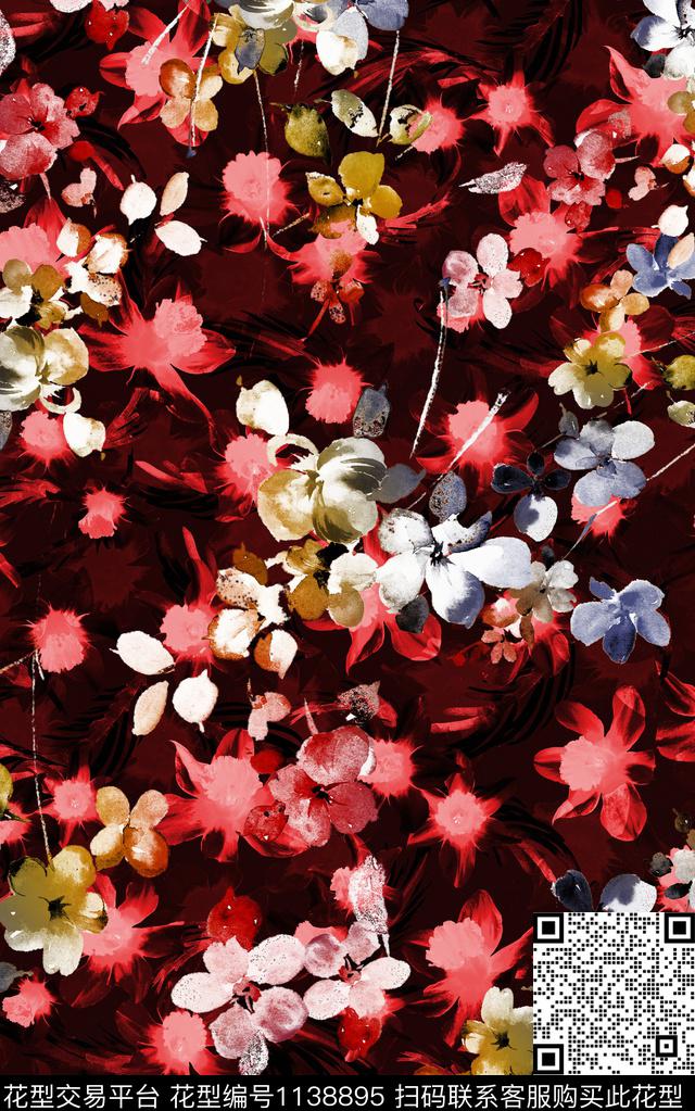 肌理抽象数码华亿平台数码印花华亿平台下载（图片编号: 1138895） - 瓦栏（Walan）