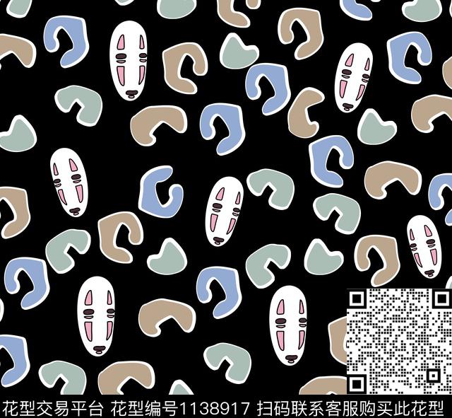 清爽底花卉抽象豹纹数码印花华亿平台下载（图片编号: 1138917） - 瓦栏（Walan）