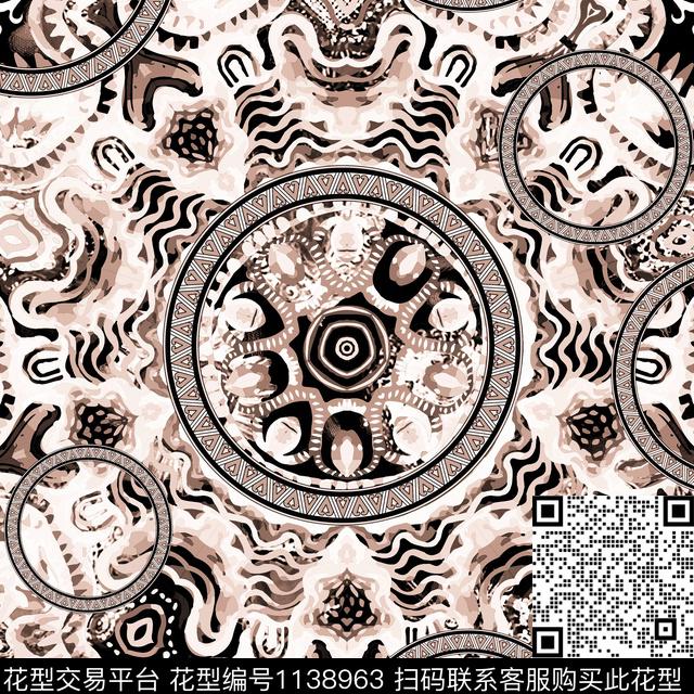 抽象大牌风炫彩数码印花华亿平台下载（图片编号: 1138963） - 瓦栏（Walan）