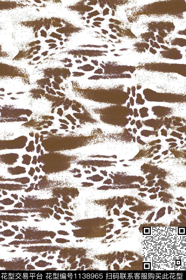 动物纹渐变单色数码印花华亿平台下载（图片编号: 1138965） - 瓦栏（Walan）