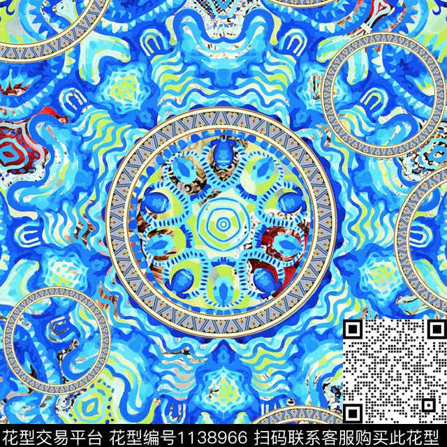 抽象大牌风炫彩数码印花华亿平台下载（图片编号: 1138966） - 瓦栏（Walan）