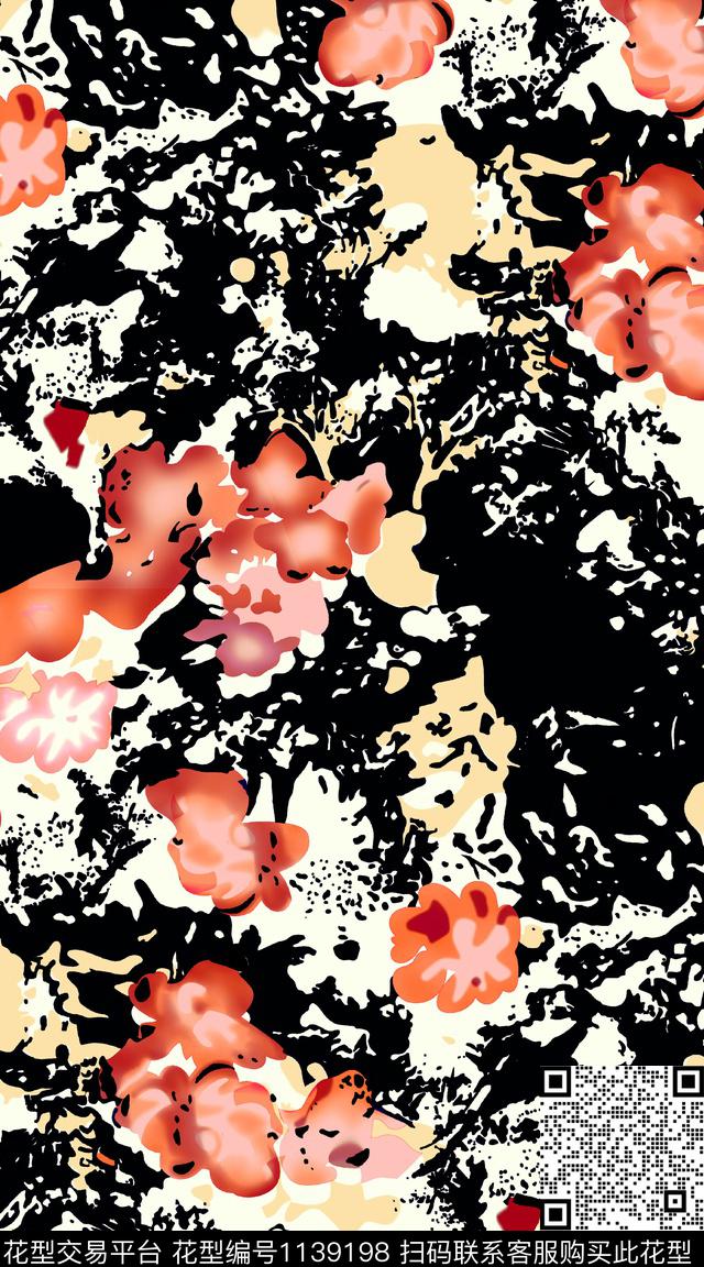 抽象大牌风数码华亿平台数码印花华亿平台下载（图片编号: 1139198） - 瓦栏（Walan）