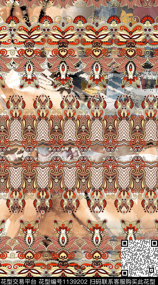 抽象大牌风数码华亿平台数码印花华亿平台下载（图片编号: 1139202） - 瓦栏（Walan）