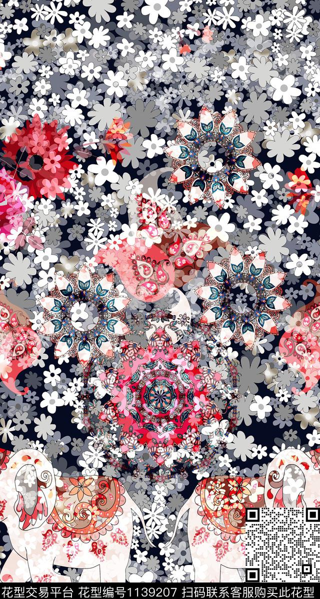 抽象大牌风数码华亿平台数码印花华亿平台下载（图片编号: 1139207） - 瓦栏（Walan）