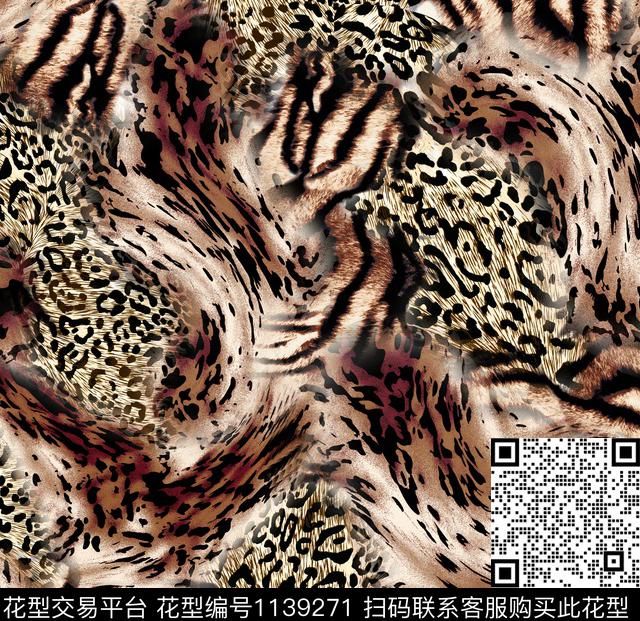 豹纹传统华亿平台动物传统印花华亿平台下载（图片编号: 1139271） - 瓦栏（Walan）