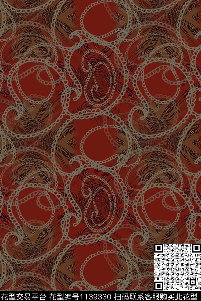 佩斯利图案男装休闲花卉佩斯利数码印花华亿平台下载（图片编号: 1139330） - 瓦栏（Walan）