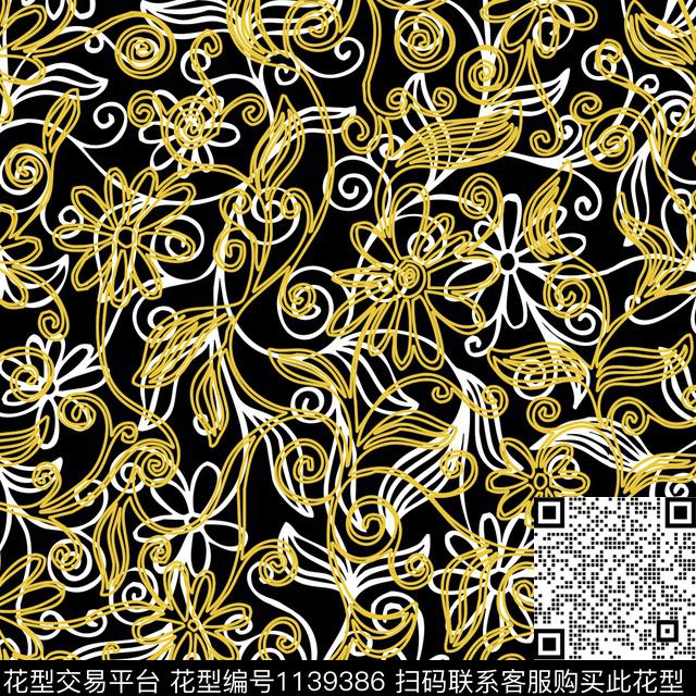 皮革潮牌藤蔓数码印花华亿平台下载（图片编号: 1139386） - 瓦栏（Walan）