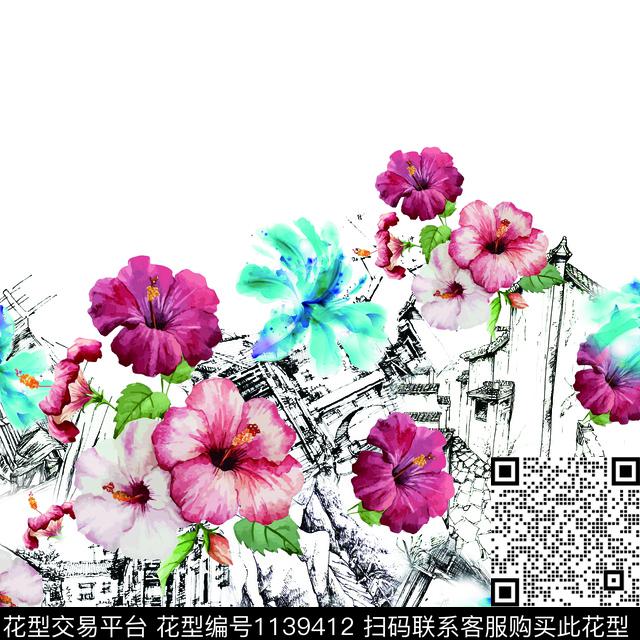 潮牌素描连衣裙数码印花华亿平台下载（图片编号: 1139412） - 瓦栏（Walan）