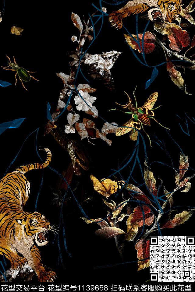 潮牌欧洲大牌风数码印花华亿平台下载（图片编号: 1139658） - 瓦栏（Walan）