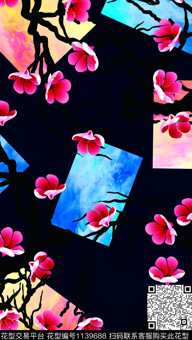 数码华亿平台印花几何数码印花华亿平台下载（图片编号: 1139688） - 瓦栏（Walan）