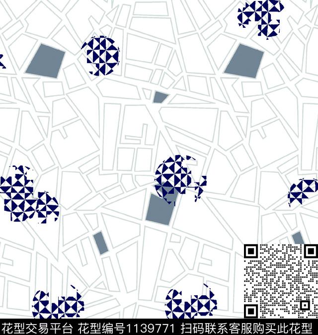 复古抽象几何传统印花华亿平台下载（图片编号: 1139771） - 瓦栏（Walan）