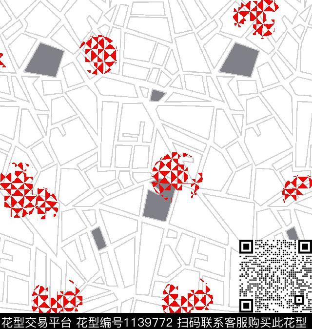 复古抽象几何传统印花华亿平台下载（图片编号: 1139772） - 瓦栏（Walan）