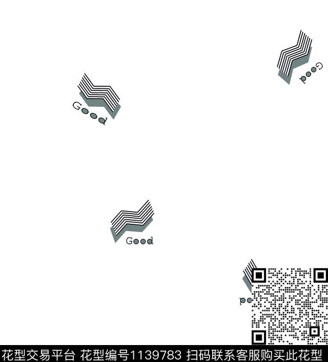 字母抽象几何传统印花华亿平台下载（图片编号: 1139783） - 瓦栏（Walan）