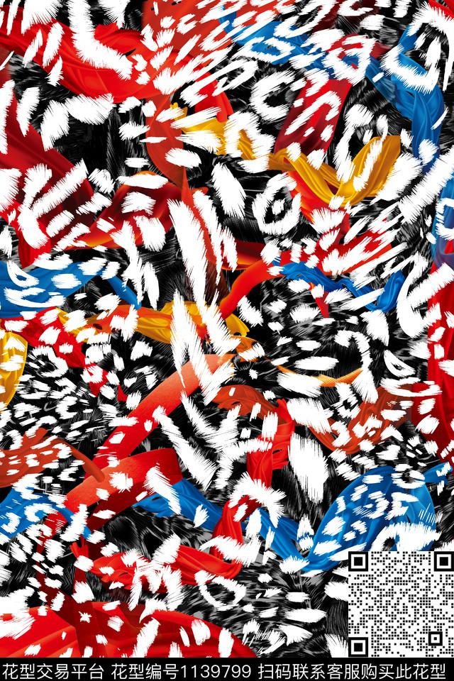 抽象春夏华亿平台动物数码印花华亿平台下载（图片编号: 1139799） - 瓦栏（Walan）