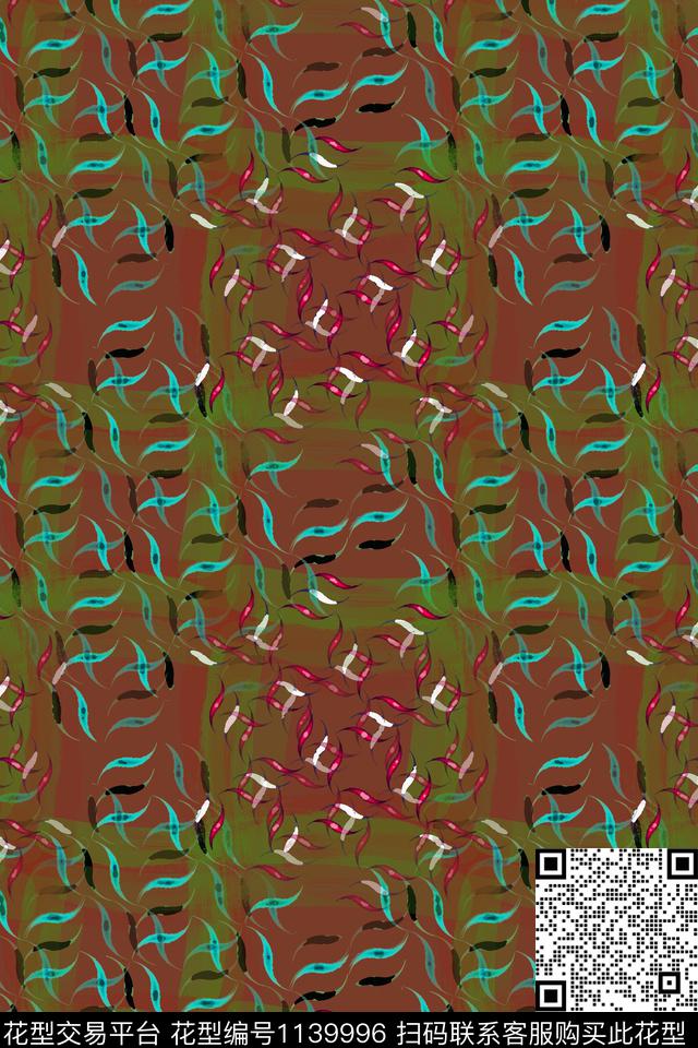 几何精致几何手绘线条笔触数码印花华亿平台下载（图片编号: 1139996） - 瓦栏（Walan）