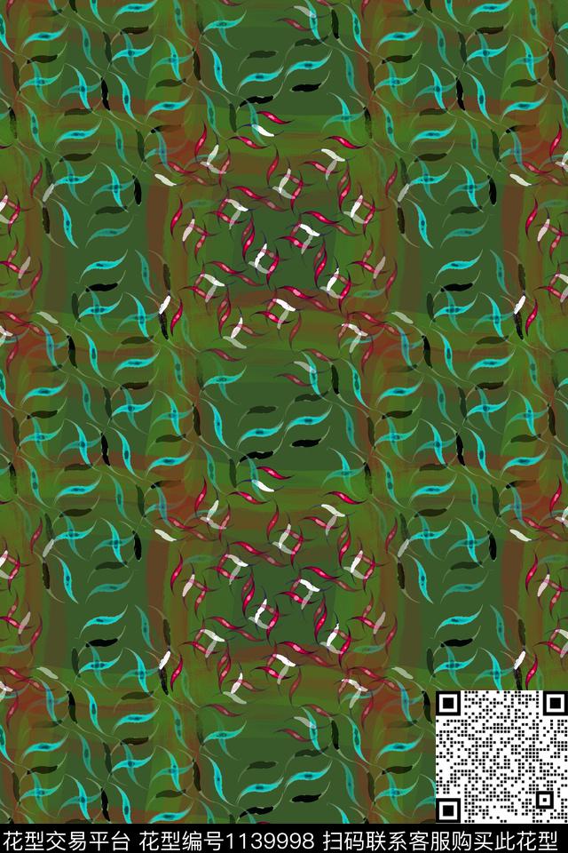 几何精致几何手绘线条笔触数码印花华亿平台下载（图片编号: 1139998） - 瓦栏（Walan）