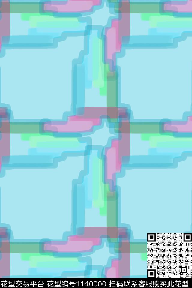 几何精致几何手绘线条笔触数码印花华亿平台下载（图片编号: 1140000） - 瓦栏（Walan）