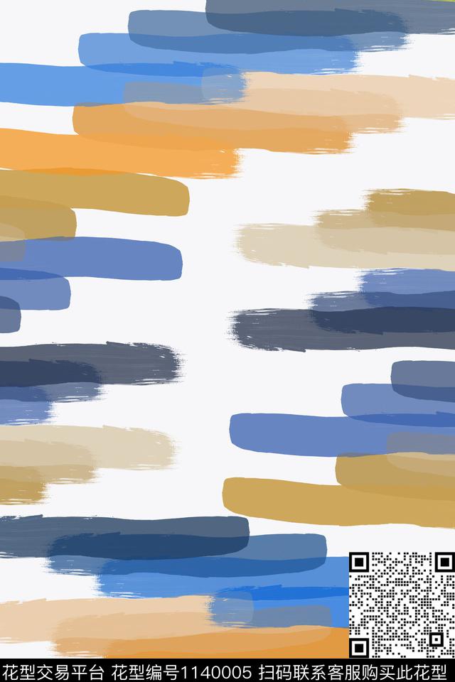 几何精致几何手绘线条笔触数码印花华亿平台下载（图片编号: 1140005） - 瓦栏（Walan）