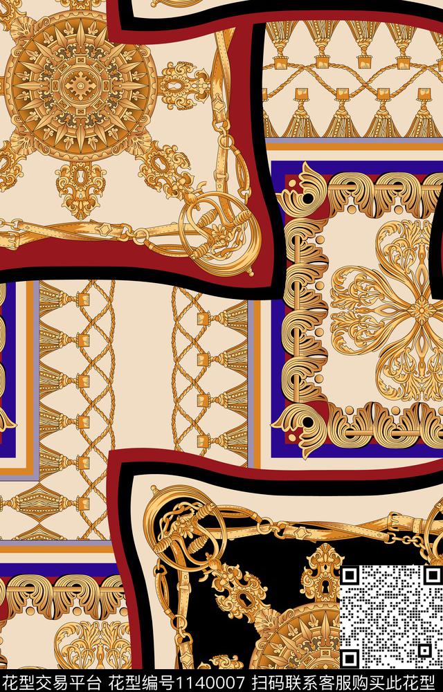 几何数码华亿平台女装传统印花华亿平台下载（图片编号: 1140007） - 瓦栏（Walan）