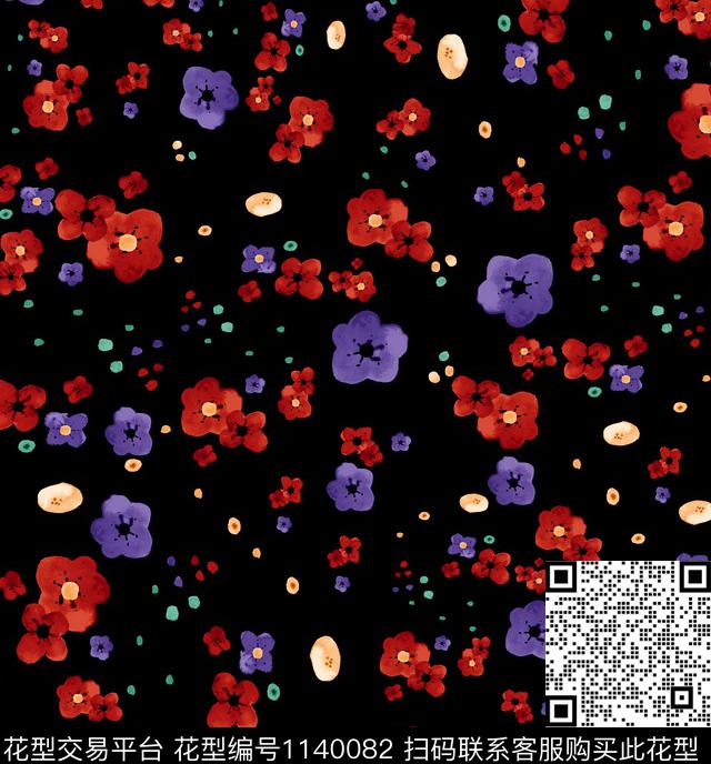 小碎花数码印花华亿平台下载（图片编号: 1140082） - 瓦栏（Walan）