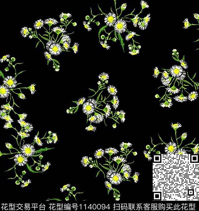 小碎花梅花小雏菊数码印花华亿平台下载（图片编号: 1140094） - 瓦栏（Walan）
