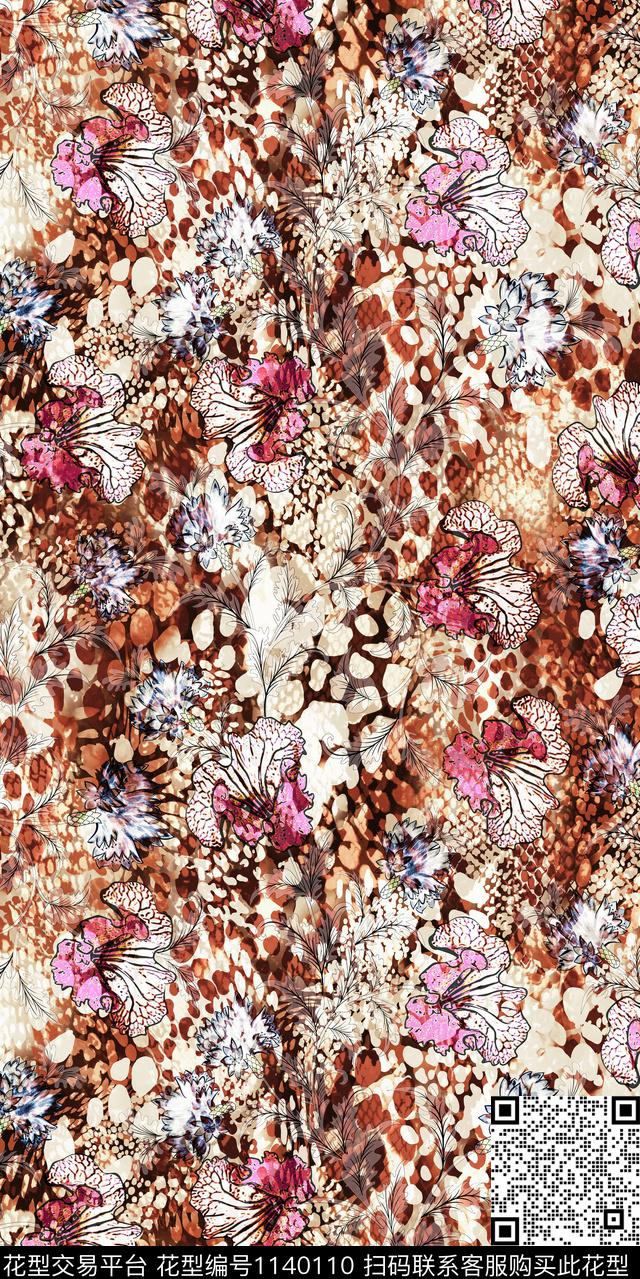 大牌风数码华亿平台花卉数码印花华亿平台下载（图片编号: 1140110） - 瓦栏（Walan）