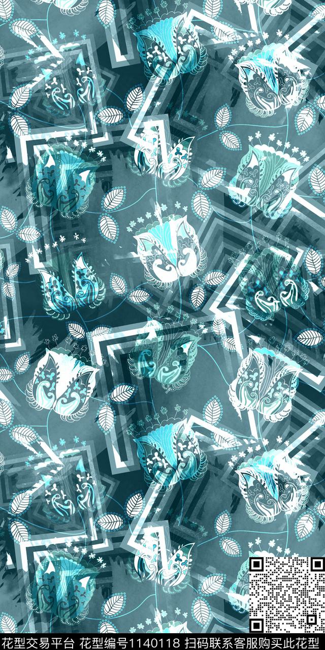 大牌风数码华亿平台花卉数码印花华亿平台下载（图片编号: 1140118） - 瓦栏（Walan）