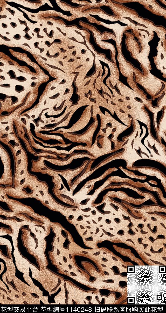 豹纹传统华亿平台大牌风传统印花华亿平台下载（图片编号: 1140248） - 瓦栏（Walan）