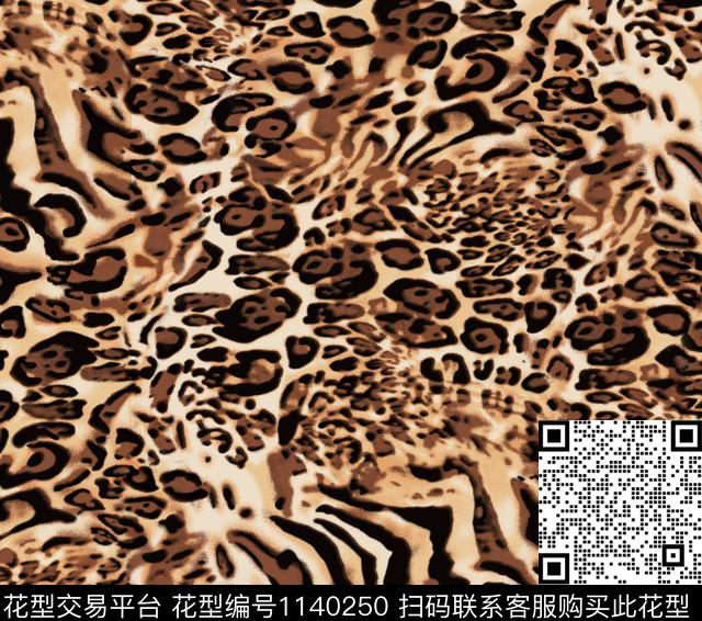 豹纹传统华亿平台大牌风传统印花华亿平台下载（图片编号: 1140250） - 瓦栏（Walan）