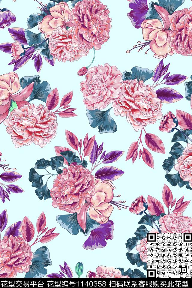 女装小碎花花卉数码印花华亿平台下载（图片编号: 1140358） - 瓦栏（Walan）