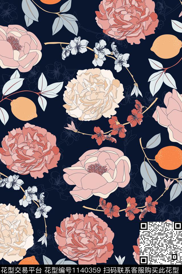 女装小碎花花卉数码印花华亿平台下载（图片编号: 1140359） - 瓦栏（Walan）