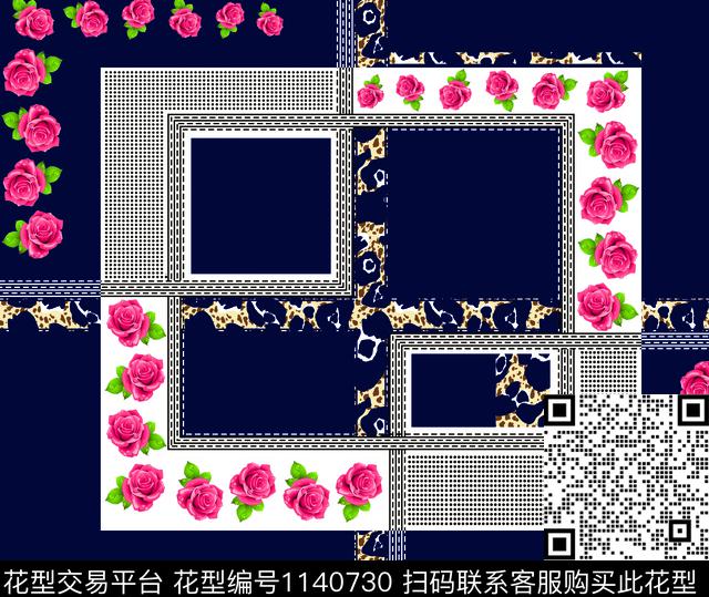 动物格子字母数码印花华亿平台下载（图片编号: 1140730） - 瓦栏（Walan）