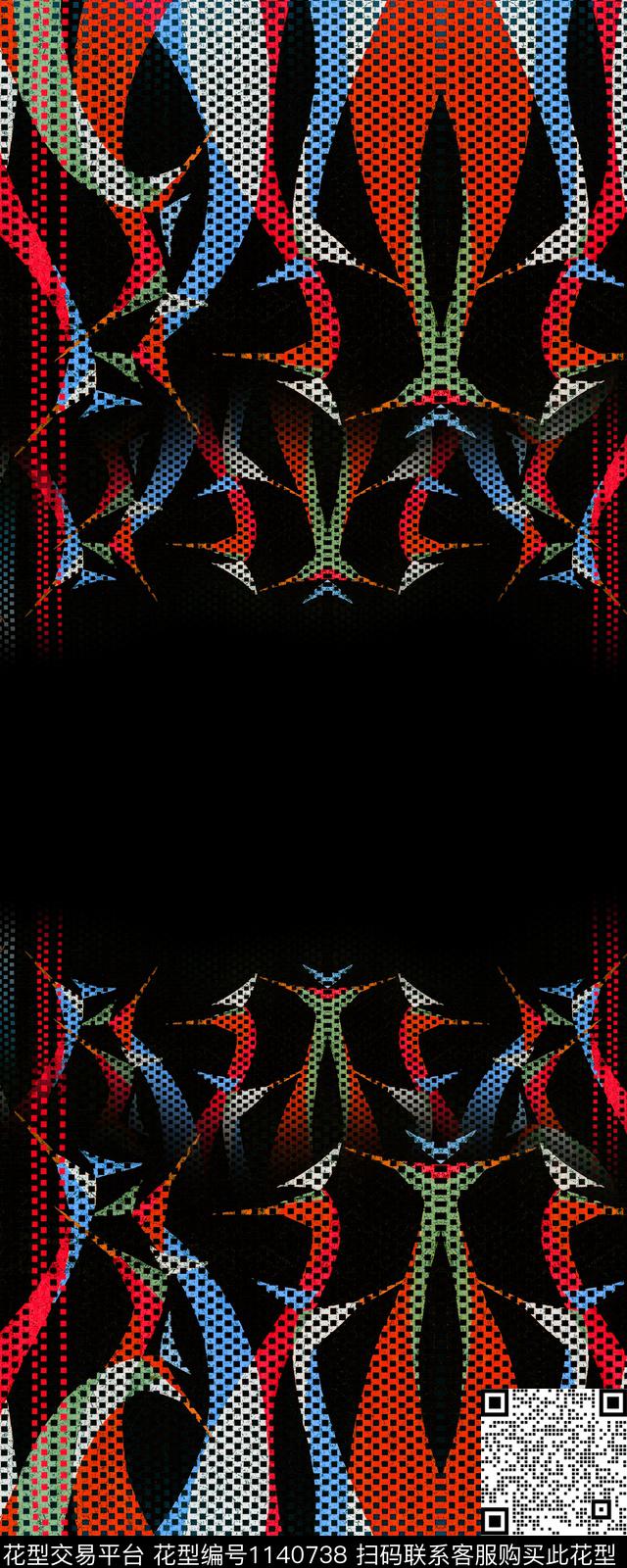 复古肌理几何数码印花华亿平台下载（图片编号: 1140738） - 瓦栏（Walan）