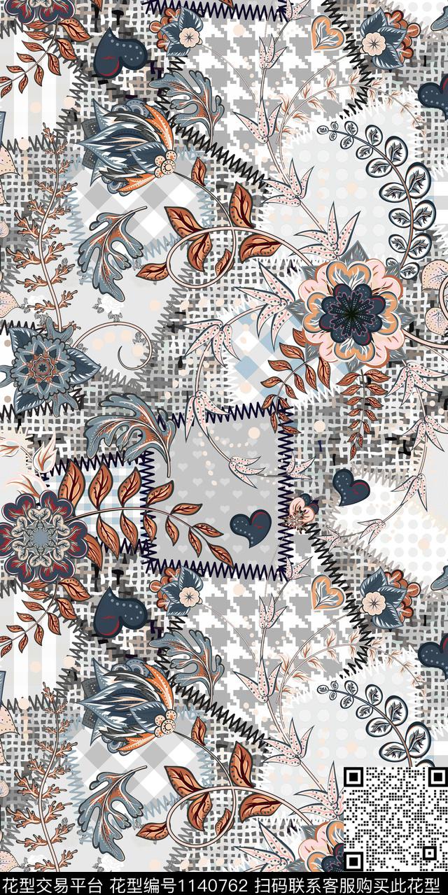 大牌风佩斯利数码华亿平台数码印花华亿平台下载（图片编号: 1140762） - 瓦栏（Walan）