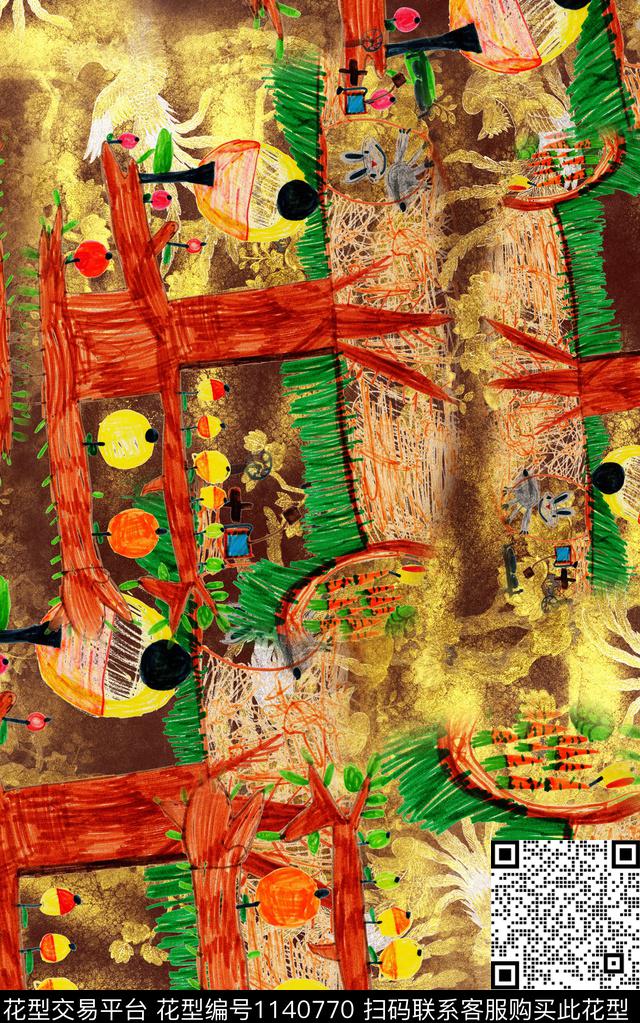 复古肌理中老年数码印花华亿平台下载（图片编号: 1140770） - 瓦栏（Walan）