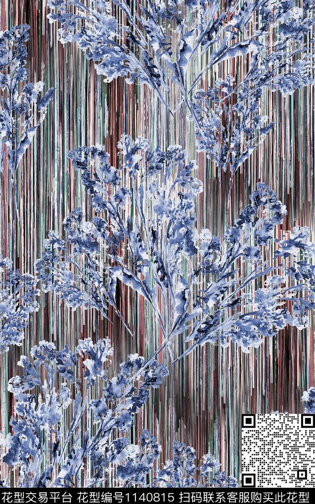 笔触花卉中老年数码印花华亿平台下载（图片编号: 1140815） - 瓦栏（Walan）
