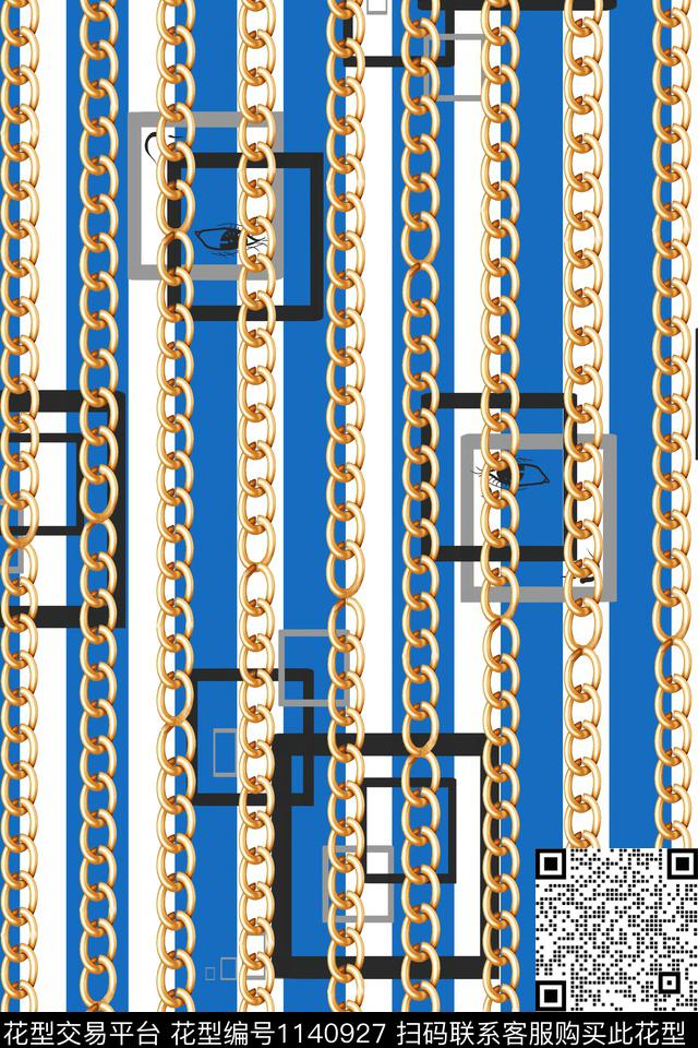 格子抽象大牌风数码印花华亿平台下载（图片编号: 1140927） - 瓦栏（Walan）