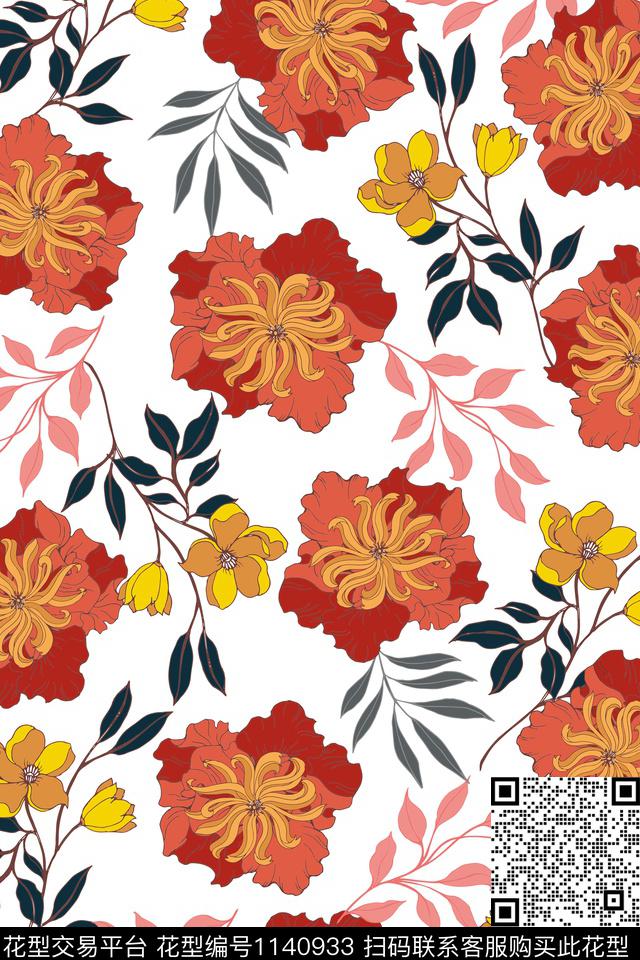 女装小碎花花卉数码印花华亿平台下载（图片编号: 1140933） - 瓦栏（Walan）
