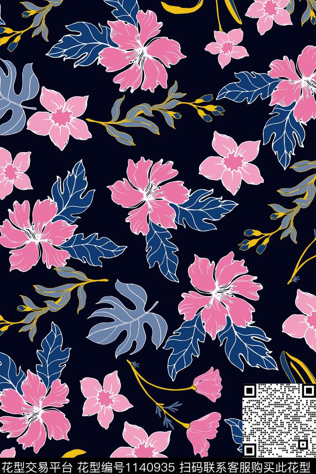女装小碎花花卉数码印花华亿平台下载（图片编号: 1140935） - 瓦栏（Walan）