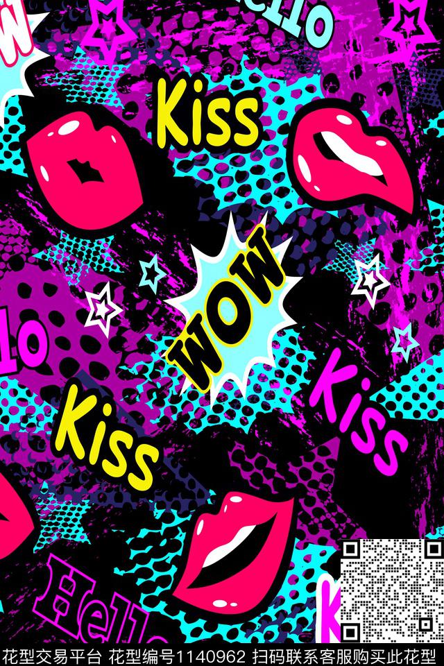 嘴唇数码印花华亿平台下载（图片编号: 1140962） - 瓦栏（Walan）