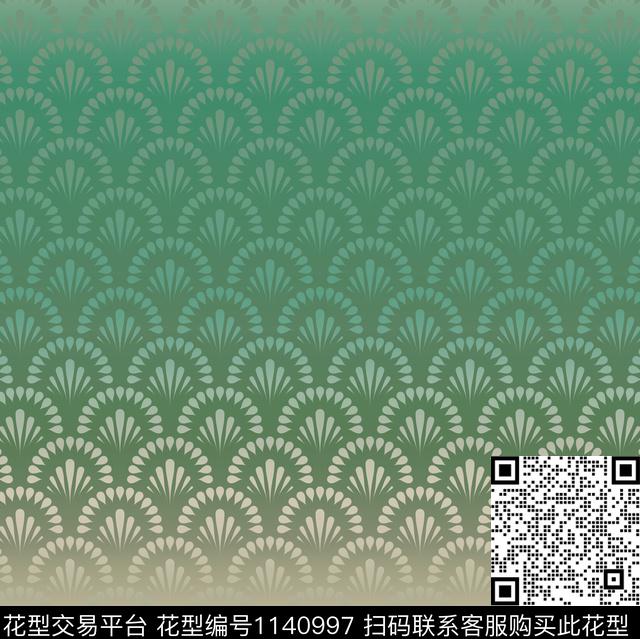 抽象少女渐变数码印花华亿平台下载（图片编号: 1140997） - 瓦栏（Walan）