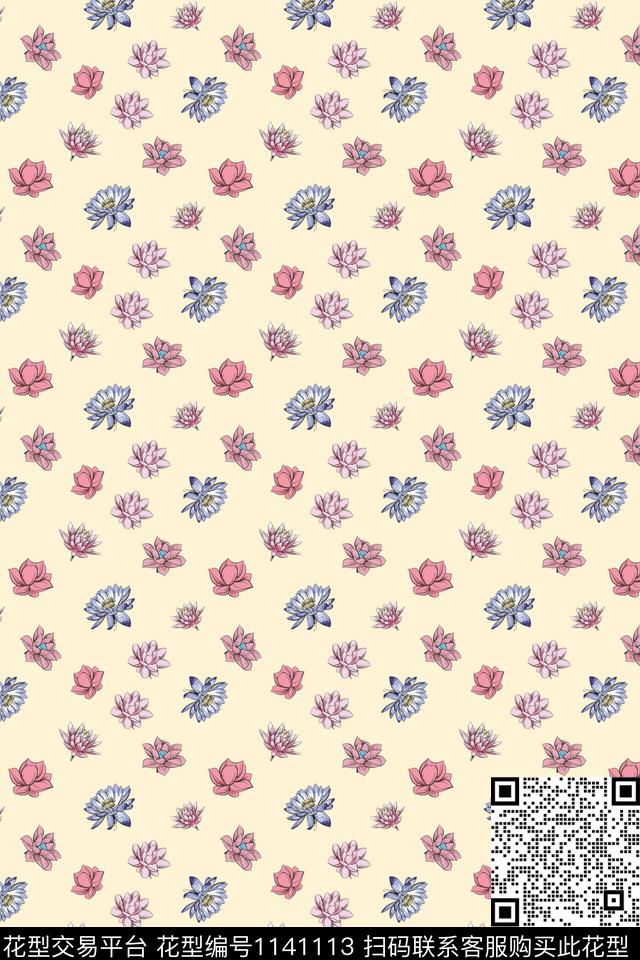 女装小碎花小清新数码印花华亿平台下载（图片编号: 1141113） - 瓦栏（Walan）