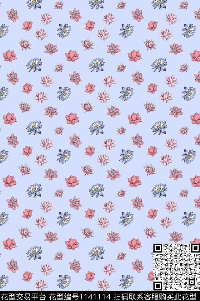女装小碎花小清新数码印花华亿平台下载（图片编号: 1141114） - 瓦栏（Walan）