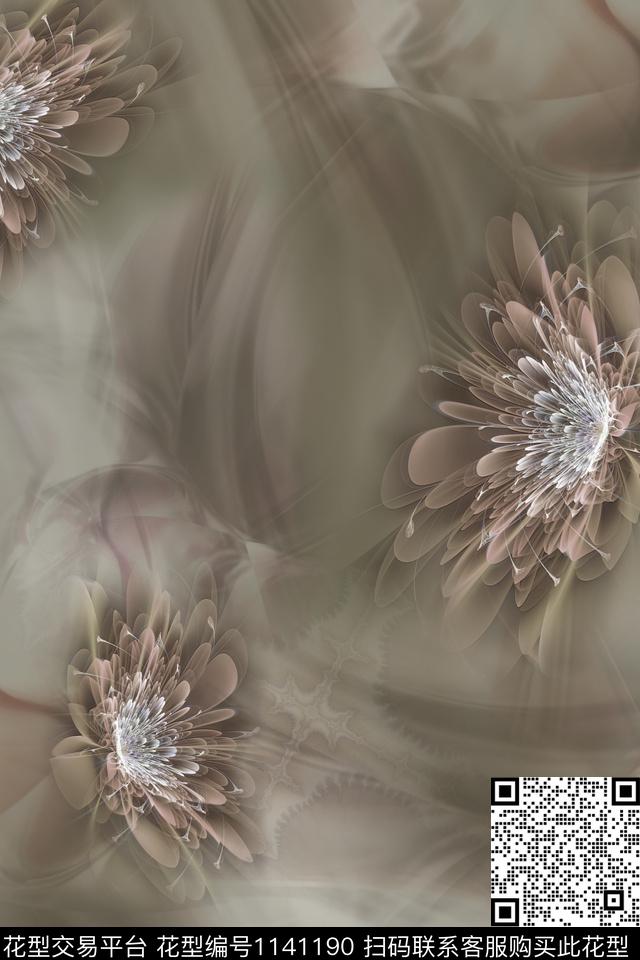 秋冬华亿平台抽象大牌风数码印花华亿平台下载（图片编号: 1141190） - 瓦栏（Walan）