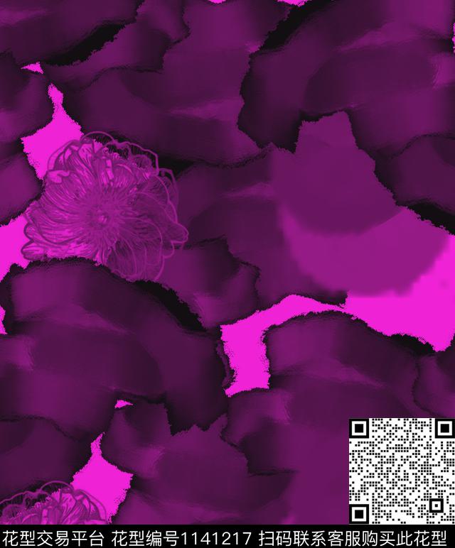 抽象条纹几何数码印花华亿平台下载（图片编号: 1141217） - 瓦栏（Walan）