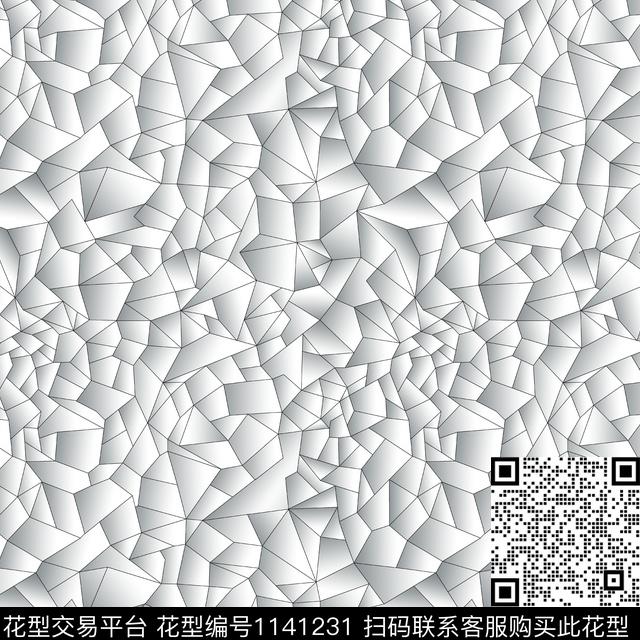 抽象女装简约数码印花华亿平台下载（图片编号: 1141231） - 瓦栏（Walan）