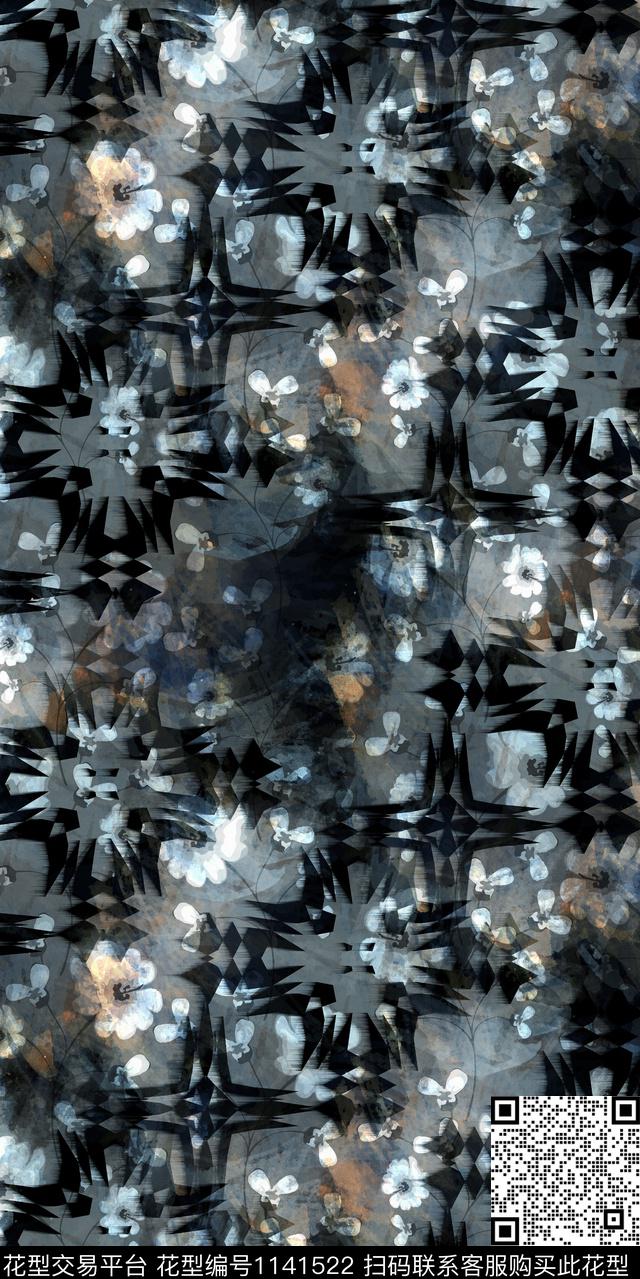 大牌风抽象数码华亿平台数码印花华亿平台下载（图片编号: 1141522） - 瓦栏（Walan）