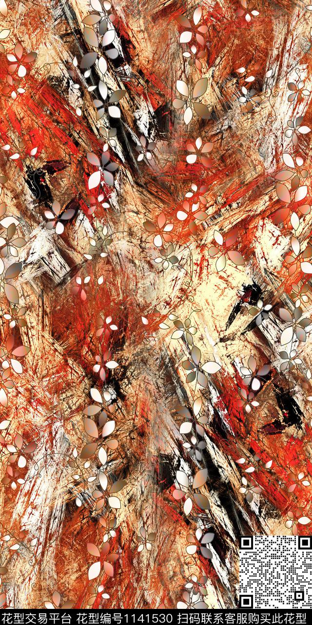 大牌风抽象数码华亿平台数码印花华亿平台下载（图片编号: 1141530） - 瓦栏（Walan）